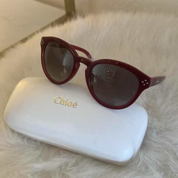 Chloe CE730S 613 Red Sunglasses - Picture 2 of 6